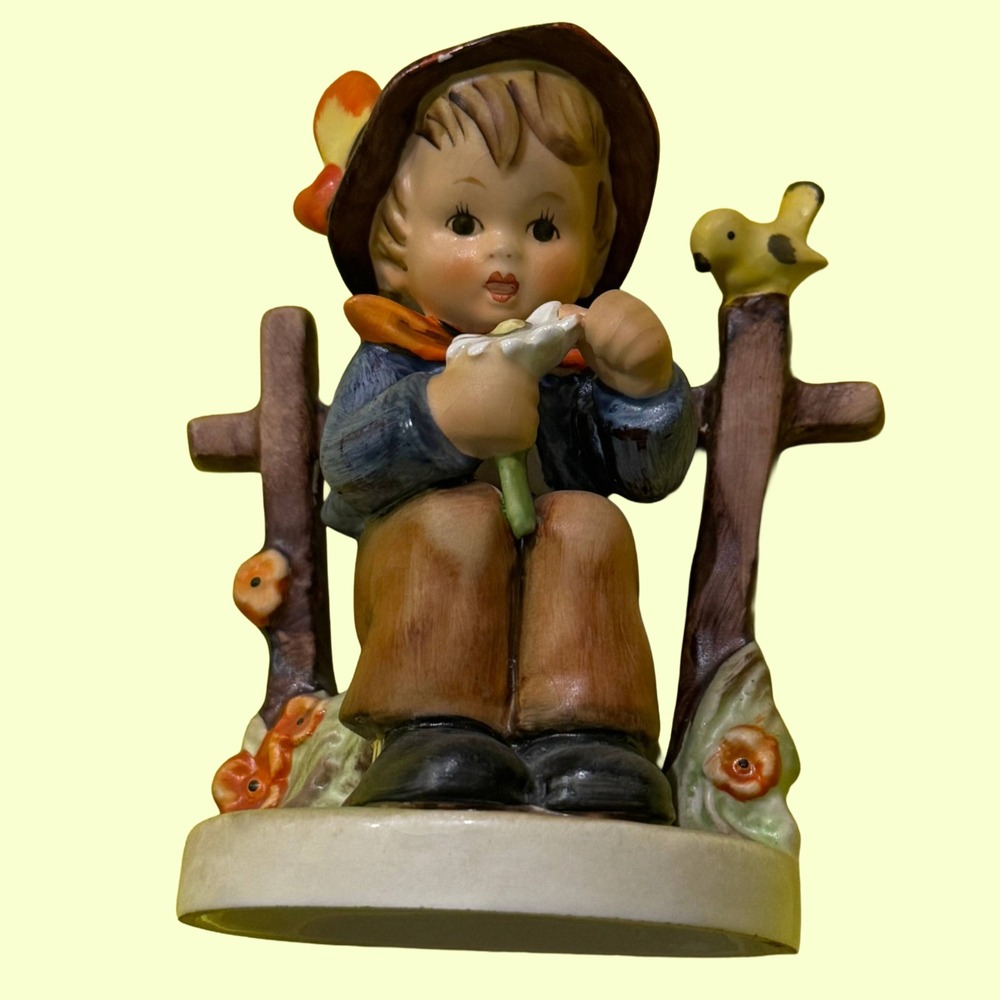 Goebel Hummel "She Loves Me She Loves Me Not" Figurine - #174 - TMK 4 - Rare VTG - Picture 4 of 5